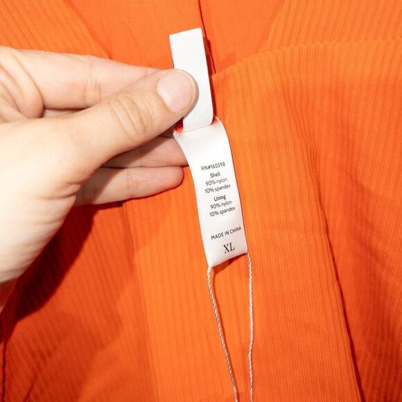 NWT Andie Siren Orange Asbury Ribbed‎ One Piece Swimsuit Size XL - Picture 7 of 8